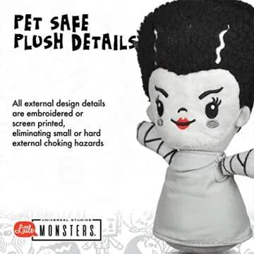 Universal Studios Horror 6" Plush Bride of Frankenstein Toy for Dogs | Little Monsters Bride of Frankenstein Plush Dog Toy | Horror Movie Toys for Dogs, Official Universal Monsters Pet Products