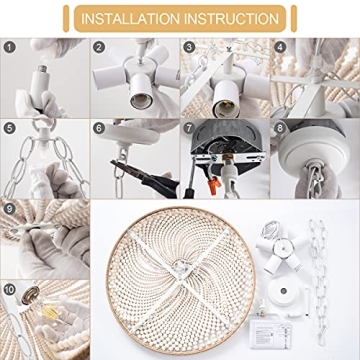 ELYCUPA Bohemian Beaded Chandelier for Elegant Interiors