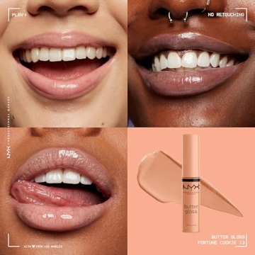 NYX PROFESSIONAL MAKEUP Butter Gloss, Non-Sticky Lip Gloss - Fortune Cookie (True Nude)