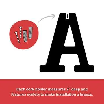 Metal Monogram Letter C Wine Cork Holder Gift