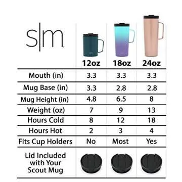 Simple Modern Insulated Travel Coffee Mug - 12oz Carrara Marble