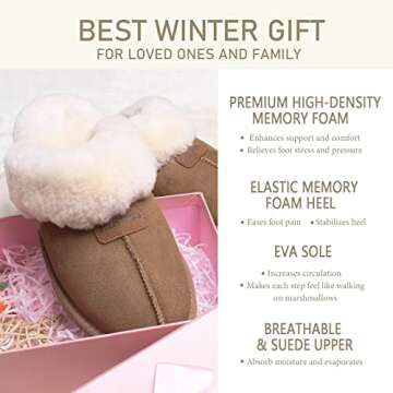 FUZZYFOAMS Genuine Australian Sheepskin Women Slippers
