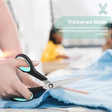 iBayam 3-Pack Heavy Duty Scissors with Comfort Grip