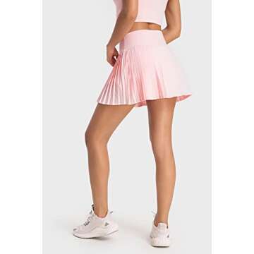 altiland Women's Cool Feeling Tennis Mini Skirt 3" Rose Pink