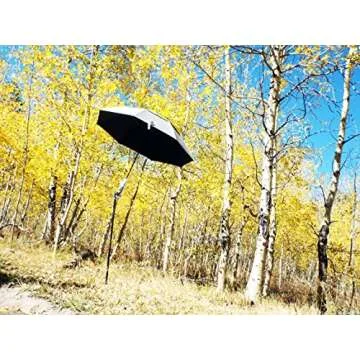 Guerrilla Painter 309SB60B Shadebuddy Umbrella Stand with Umbrella and Bag Silver