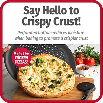 GoodCook Non-Stick 14” Pizza Pan for Crispy Crusts
