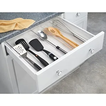 mDesign Expandable Drawer Organizer for Kitchen Utensils
