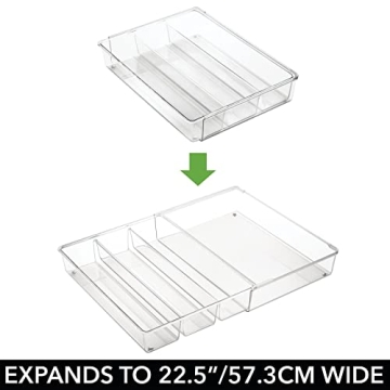 mDesign Expandable Drawer Organizer for Kitchen Utensils