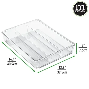 mDesign Expandable Drawer Organizer for Kitchen Utensils