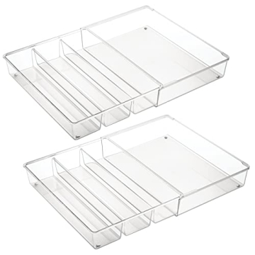 mDesign Expandable Drawer Organizer for Kitchen Utensils