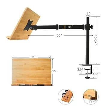 wishacc Book Stand - Adjustable Desktop Reading Holder
