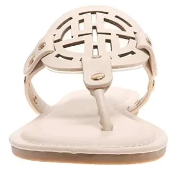 Pierre Dumas Women's Limit-20 Thong Flip Flop Sandal (Nude Storm, 8)