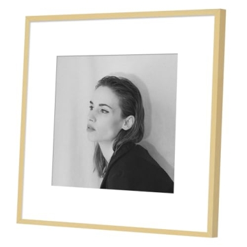 Gold 12x12 Aluminum Picture Frame with Real Glass - Golden State Art