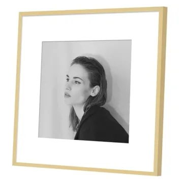 Gold 12x12 Aluminum Picture Frame with Real Glass - Golden State Art