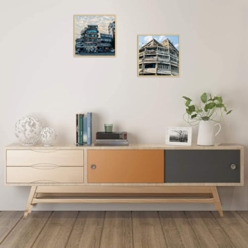 Gold 12x12 Aluminum Picture Frame with Real Glass - Golden State Art