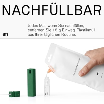 AM 2-in-1 Screen Cleaner Mist Spray, Eco-Friendly & Refillable