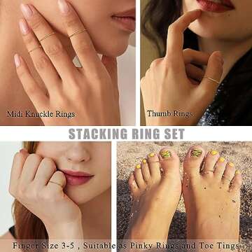 Stainless Steel Midi Rings for Stylish Daily Wear