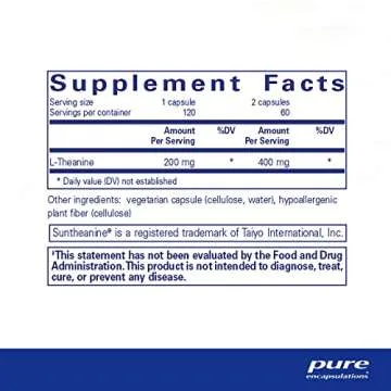 Pure Encapsulations L-Theanine - Amino Acid Supplement for Relaxation & Stress Management