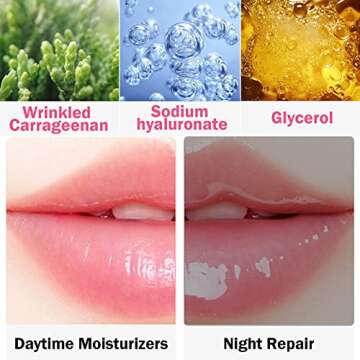 20pcs Moisturizing Lip Mask, 10pcs Under Eye Patches, Lip Mask Overnight ADIMANIS Soothing for Dry Lips Mask for Dark Circles and Puffiness Lip and Eye Mask Set