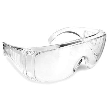 Timlon 20 Pack Safety Glasses Clear View Safety Goggles Personal Protective Equipment PPE eye protec...