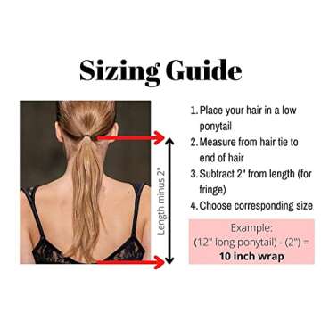 Black Leather Hair Wrap for Biker Helmet - Made in USA