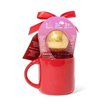 Thoughtfully Gifts, Hot Chocolate Bomb Gift Set, Includes Sweater Weather Ceramic Mug and Milk Chocolate Hot Cocoa Bomb Filled with Mini Marshmallows