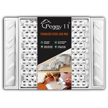 PEGGY11 Durable Stainless Steel Lick Pad for Cats & Dogs | Strong Suction Cups | Anxiety Relief & Sl...