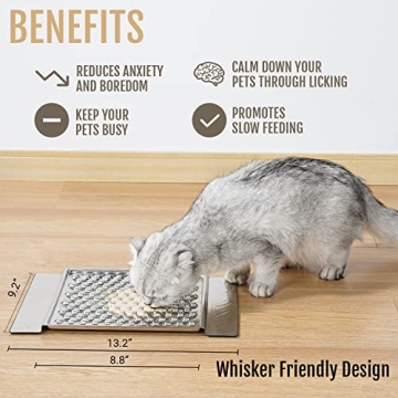 PEGGY11 Stainless Steel Lick Pad for Dogs & Cats - Slow Feeder