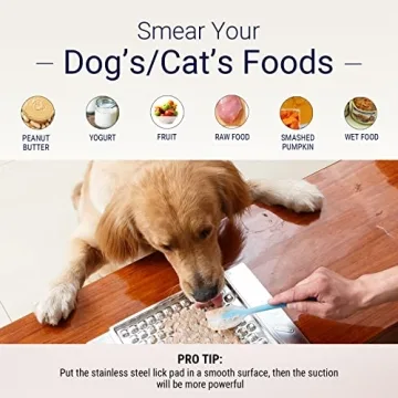 PEGGY11 Stainless Steel Lick Pad for Dogs & Cats - Slow Feeder