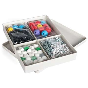 LearnOn Organic Chemistry Molecular Model Kit Set for Ochem Students with User Guide - 140 Pieces