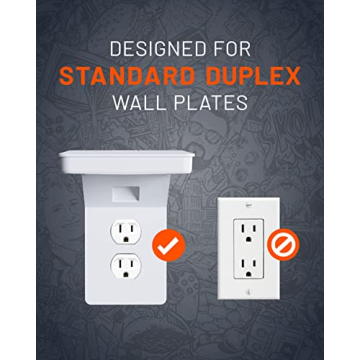 ECHOGEAR Outlet Shelf with Built-in Cord Storage and Quick Install