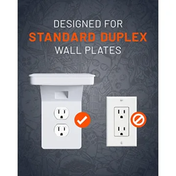 ECHOGEAR Outlet Shelf with Built-in Cord Storage and Quick Install