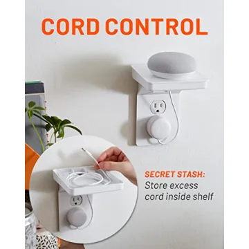 ECHOGEAR Outlet Shelf with Built-in Cord Storage and Quick Install