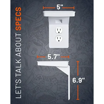 ECHOGEAR Outlet Shelf with Built-in Cord Storage and Quick Install