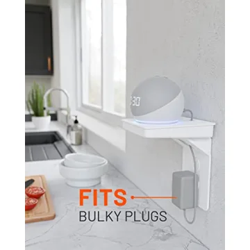 ECHOGEAR Outlet Shelf with Built-in Cord Storage and Quick Install