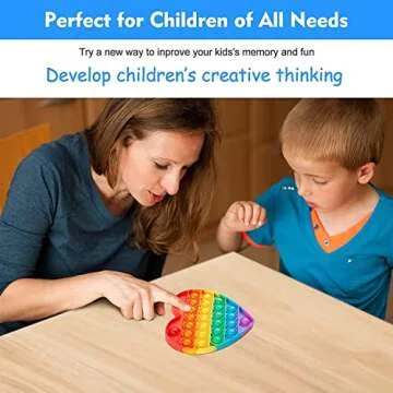 Multipurpose Rainbow Pop it Fidget Toy 4 Pack - Stress Relief & Fun