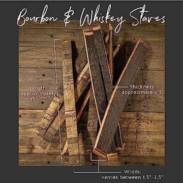 Set of 10 Authentic Bourbon/Whiskey Oak Barrel Staves for DIY Projects, Crafts, and Wall Decor – Midwest Barrel Company
