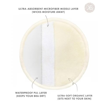 Kindred Bravely Organic Nursing Pads Washable 10 Pack