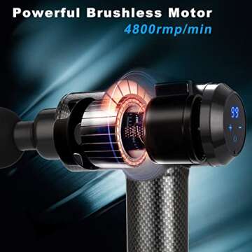 VitalFuel Massage Gun Deep Tissue, Muscle Percussion Back Neck Head Handheld Hammer Massager