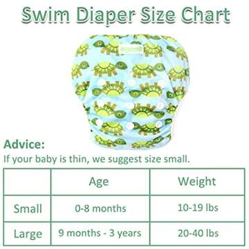 Wegreeco Adjustable Reusable Swim Diapers for Babies