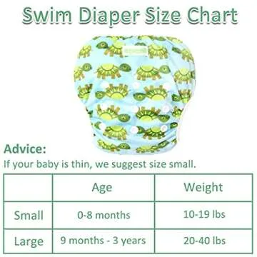 Wegreeco Adjustable Reusable Swim Diapers for Babies
