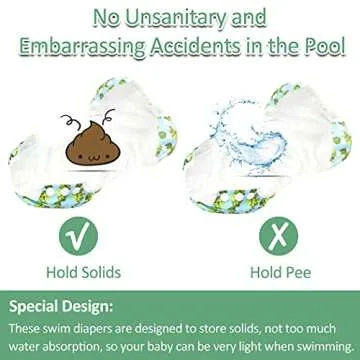 Wegreeco Adjustable Reusable Swim Diapers for Babies
