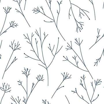 RoomMates Navy and White Twigs Peel and Stick Wallpaper