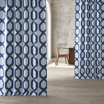 HPD Room Darkening Curtains, Rhombus Night Blue 50x96