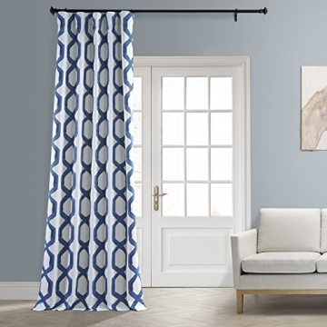 HPD Room Darkening Curtains, Rhombus Night Blue 50x96
