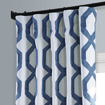 HPD Room Darkening Curtains, Rhombus Night Blue 50x96