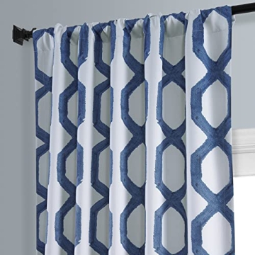 HPD Room Darkening Curtains, Rhombus Night Blue 50x96