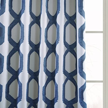 HPD Room Darkening Curtains, Rhombus Night Blue 50x96