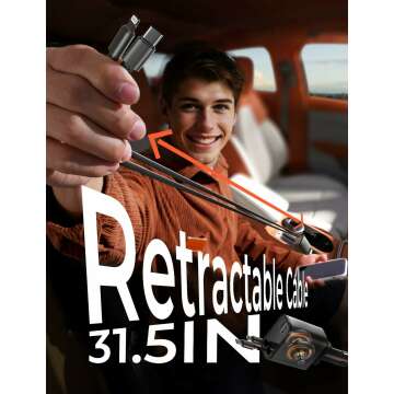LISEN Retractable Car Charger - 69W Fast Charging