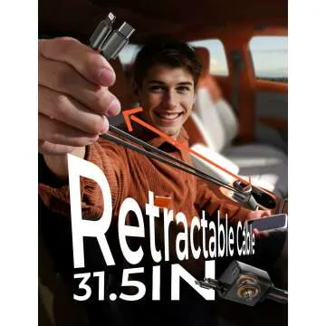 LISEN Retractable Car Charger - 69W Fast Charging